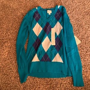 Argyle sweater M NWT